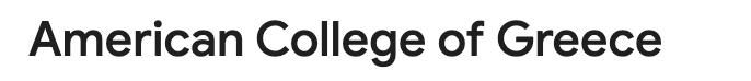 The American College of Greece